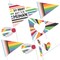 Big Dot of Happiness So Many Ways to Be Human - Triangle Pride Party Photo Props - Pennant Flag Centerpieces - Set of 20